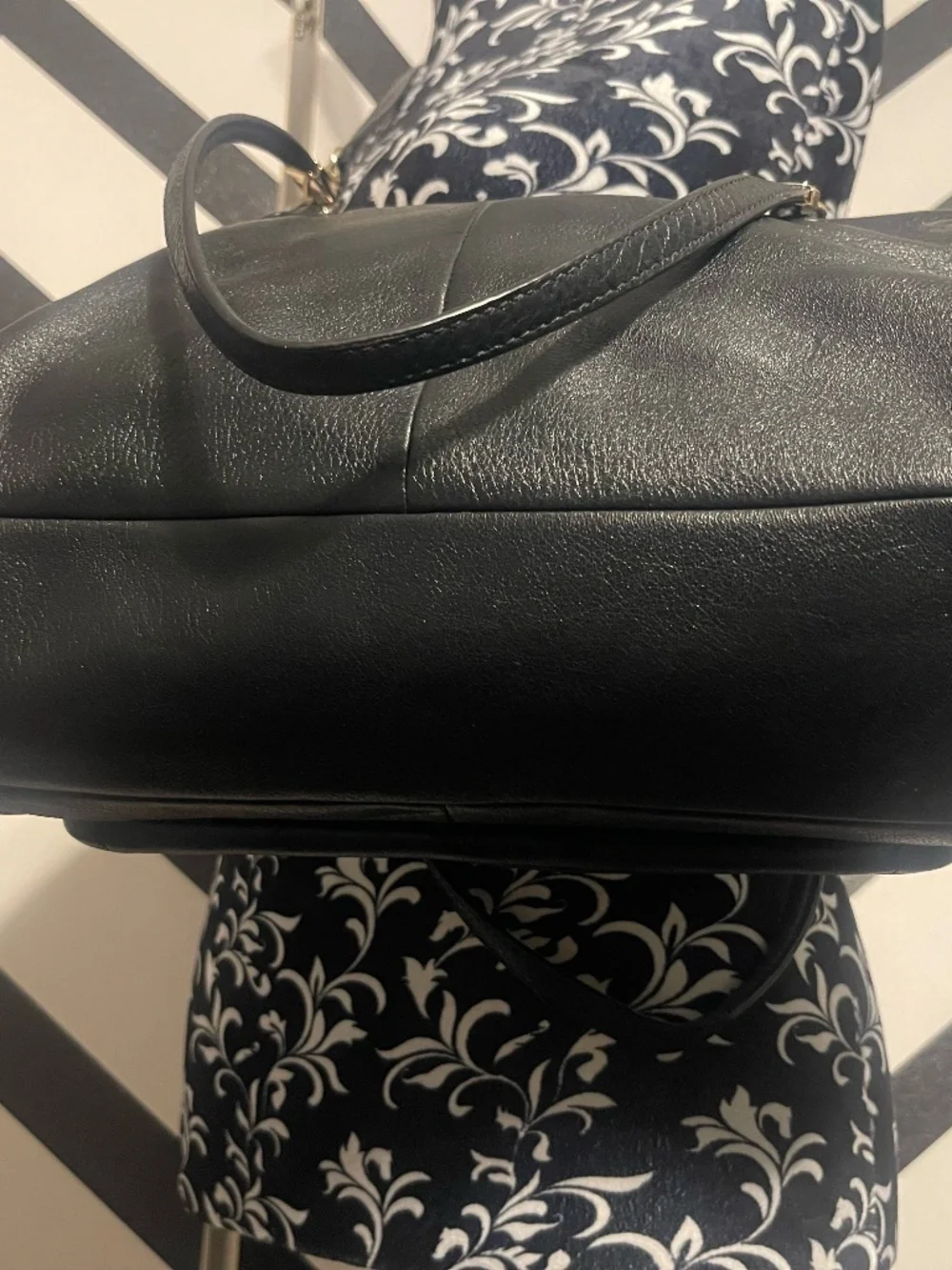 Coach Madison Madeline Black Pebbled Leather Satchel Bag 25106 - 2012